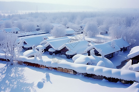 雪花动图雪乡的美丽风景背景