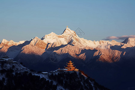 美丽的山脉背景图片