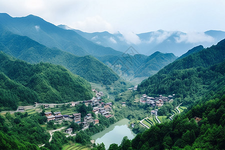 农村地区的自然风景图片