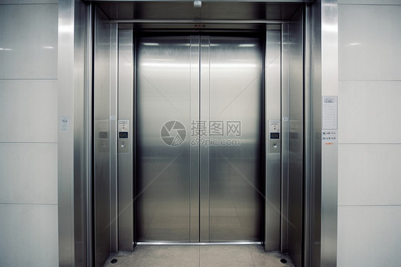 企业大楼的电梯间图片