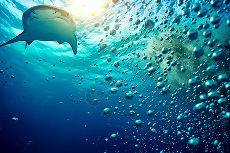 海洋环境中的鲨鱼图片