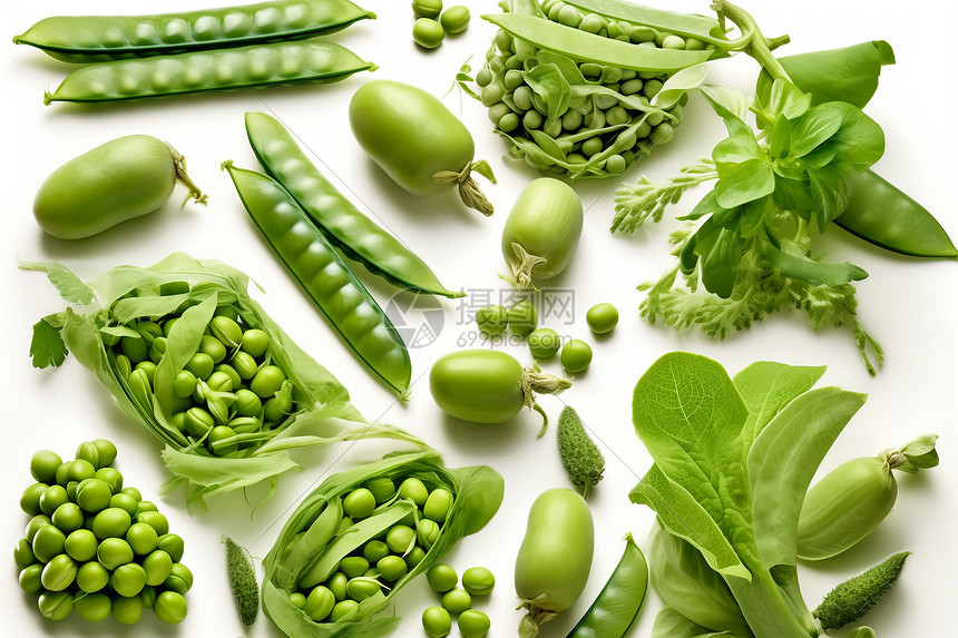 绿色蔬菜的绿豆图片