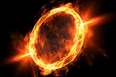 燃烧的火球概念图图片