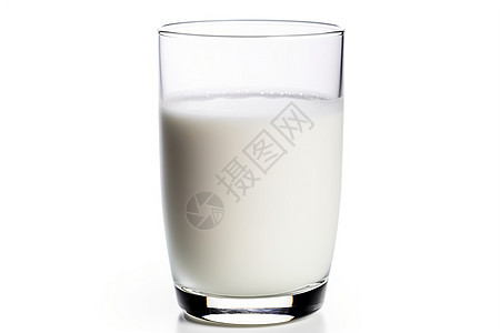 白色背景上的牛奶背景图片