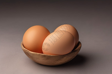木碗中的鸡蛋背景图片