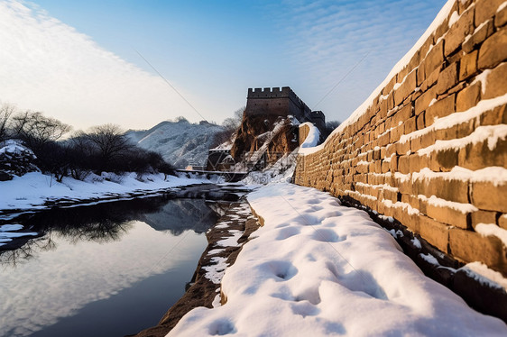 冬日里的文明古迹图片