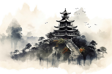 中式宝塔建筑图片