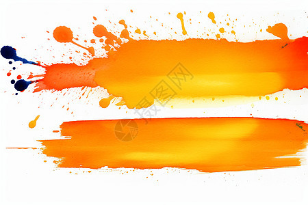 橙色水彩笔刷背景图片