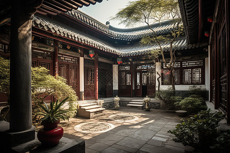 中式传统四合院图片