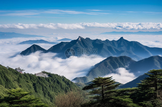 高低起伏的一座座山脉图片