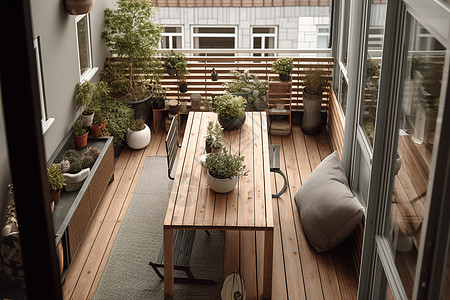 舒适惬意的阳台背景图片