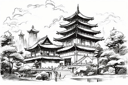 宏伟的中国宫殿图片
