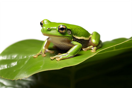 绿色的树蛙背景图片