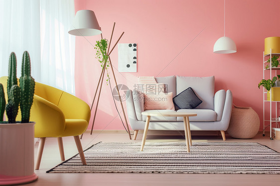 粉色温馨的工作室图片