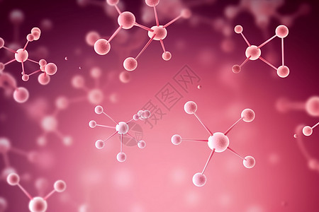 粉红色分子背景图片