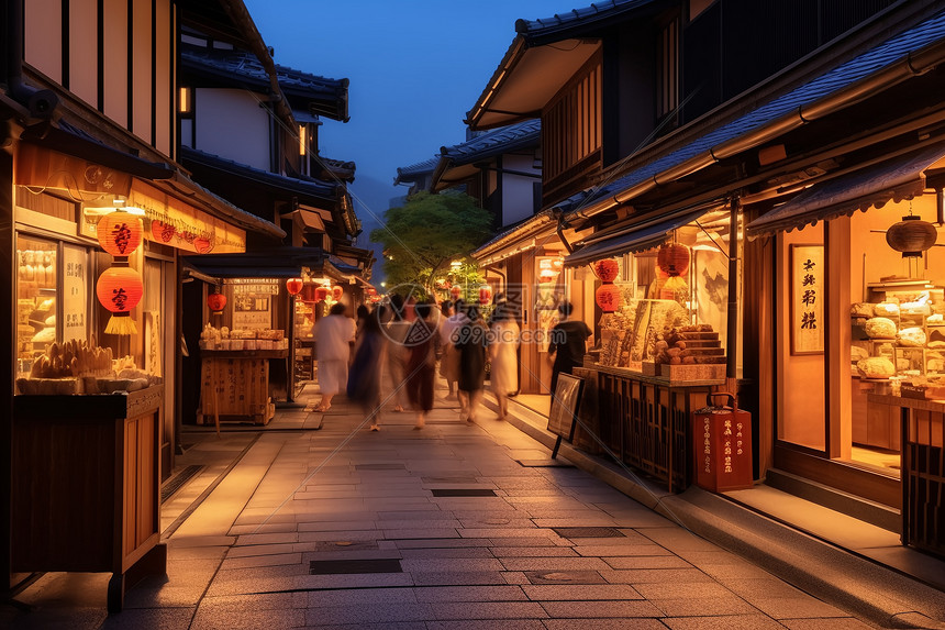 传统商业街建筑图片