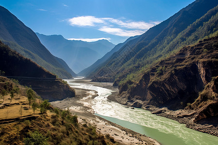 美丽的山峰峡谷图片素材