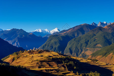 山脉峡谷自然风光图片