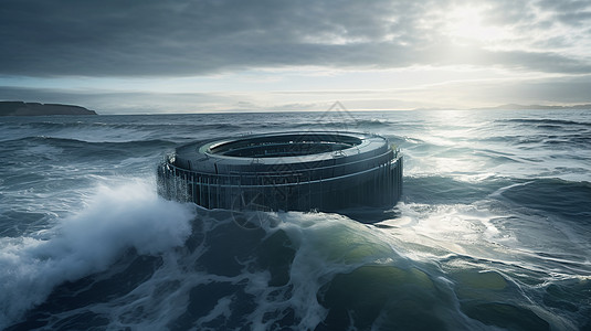 海上潮汐发电装置图片