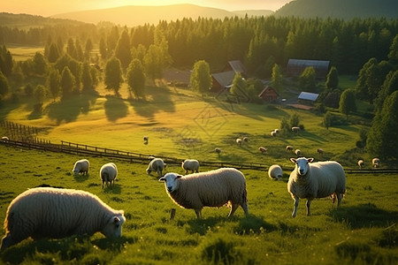 羊场的牲畜图片