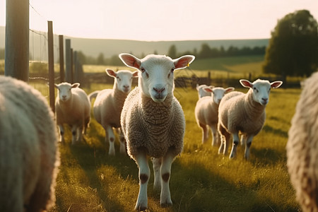 精心照料的牧羊场图片