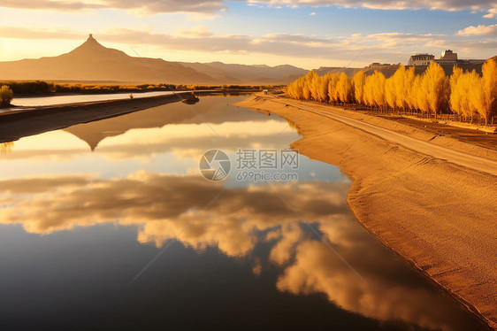 黄昏的风景图片