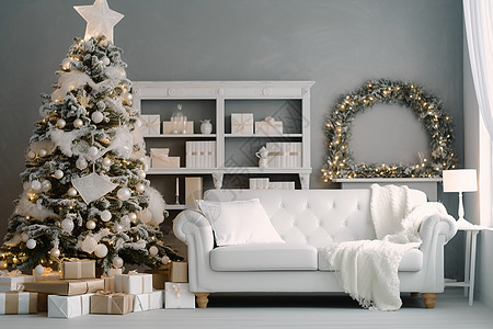 圣诞风格房间图片