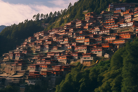 漂亮的屋顶背景图片