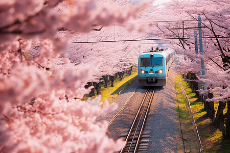 春天的火车图片