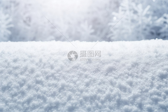 松软的雪地图片