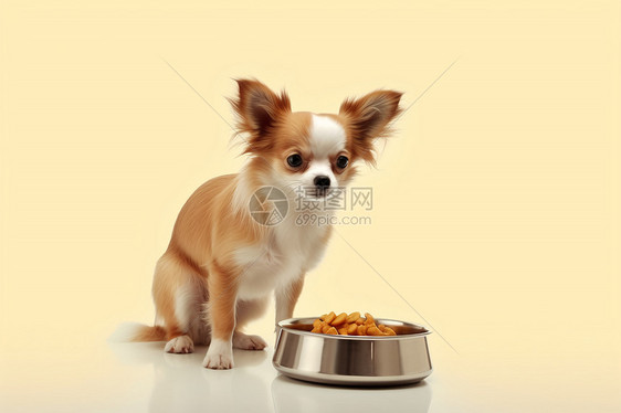 吃饭的小狗图片