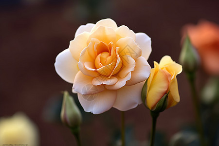 橙色的玫瑰花图片