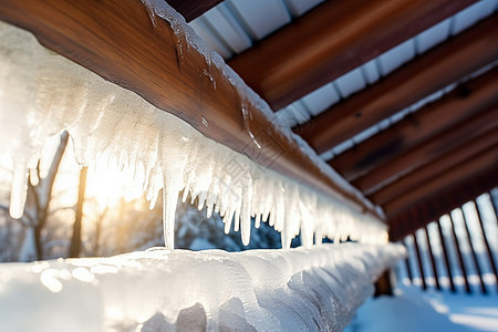 冬天的冰柱图片