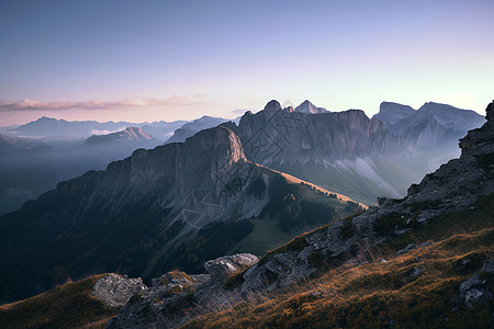 山脉顶部图图片