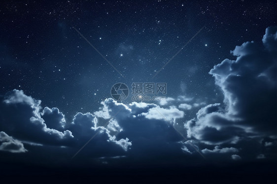 夜空与闪耀的星星图片