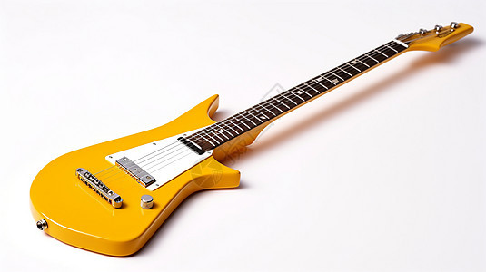 黄色的吉他图片