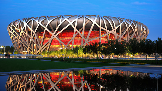 钢结构的体育场背景图片