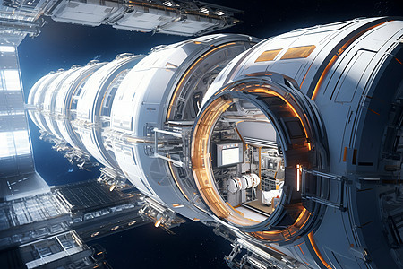 太空站的外观设计细节图片