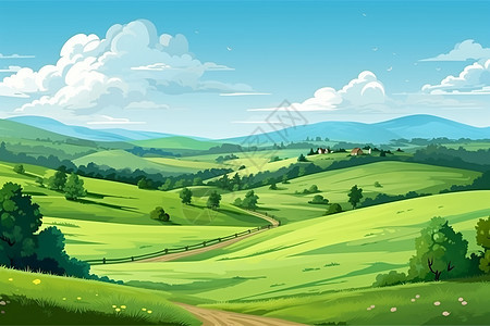 美丽的乡村背景图片