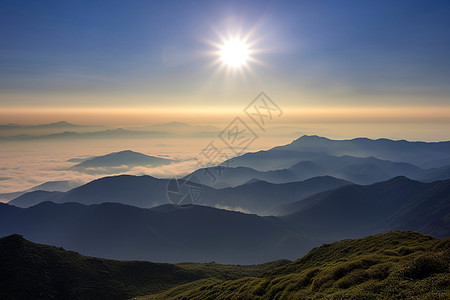 早晨的太阳背景图片