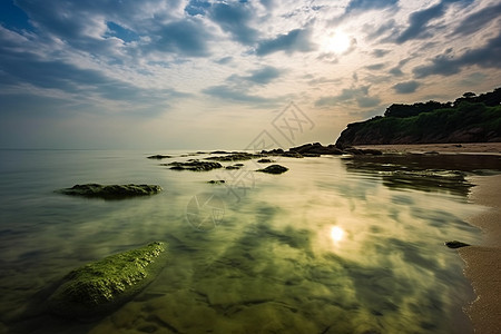 海边全景图图片