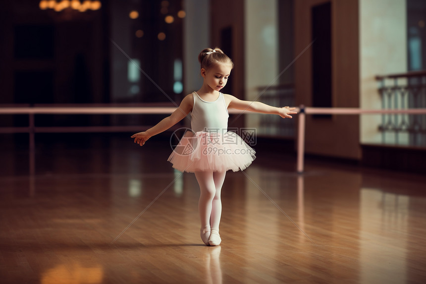 小女孩在跳舞图片
