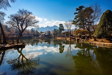 小镇的风景图片