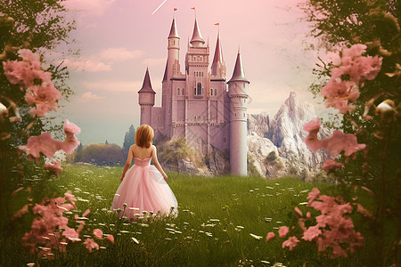 梦幻的城堡背景图片