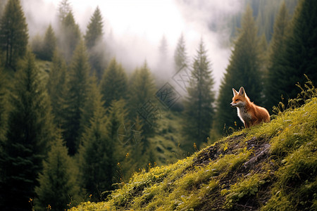 树林中的狐狸图片