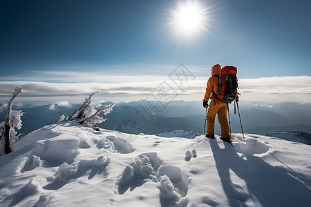 攀登的雪山图片