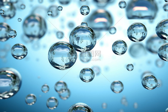 近距离下的水分子图片