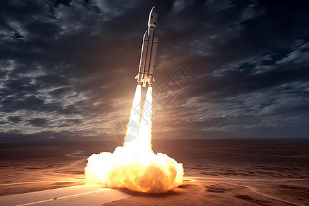 火箭发射的场景背景图片