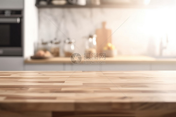 模糊的厨房背景图片