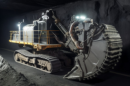挖掘机在煤矿工作图片